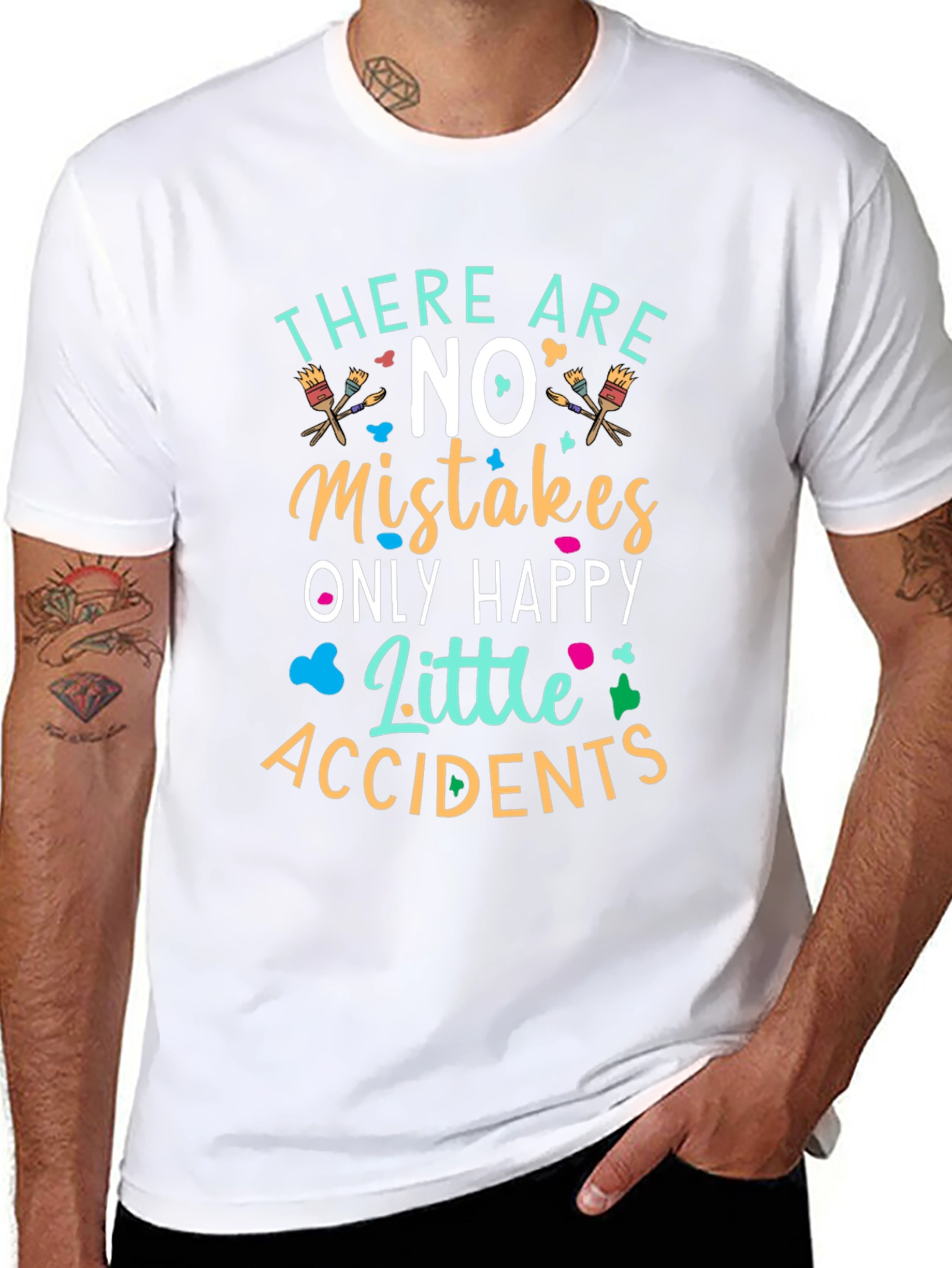 Art Lover T-Shirt - No Mistakes Happy Accidents