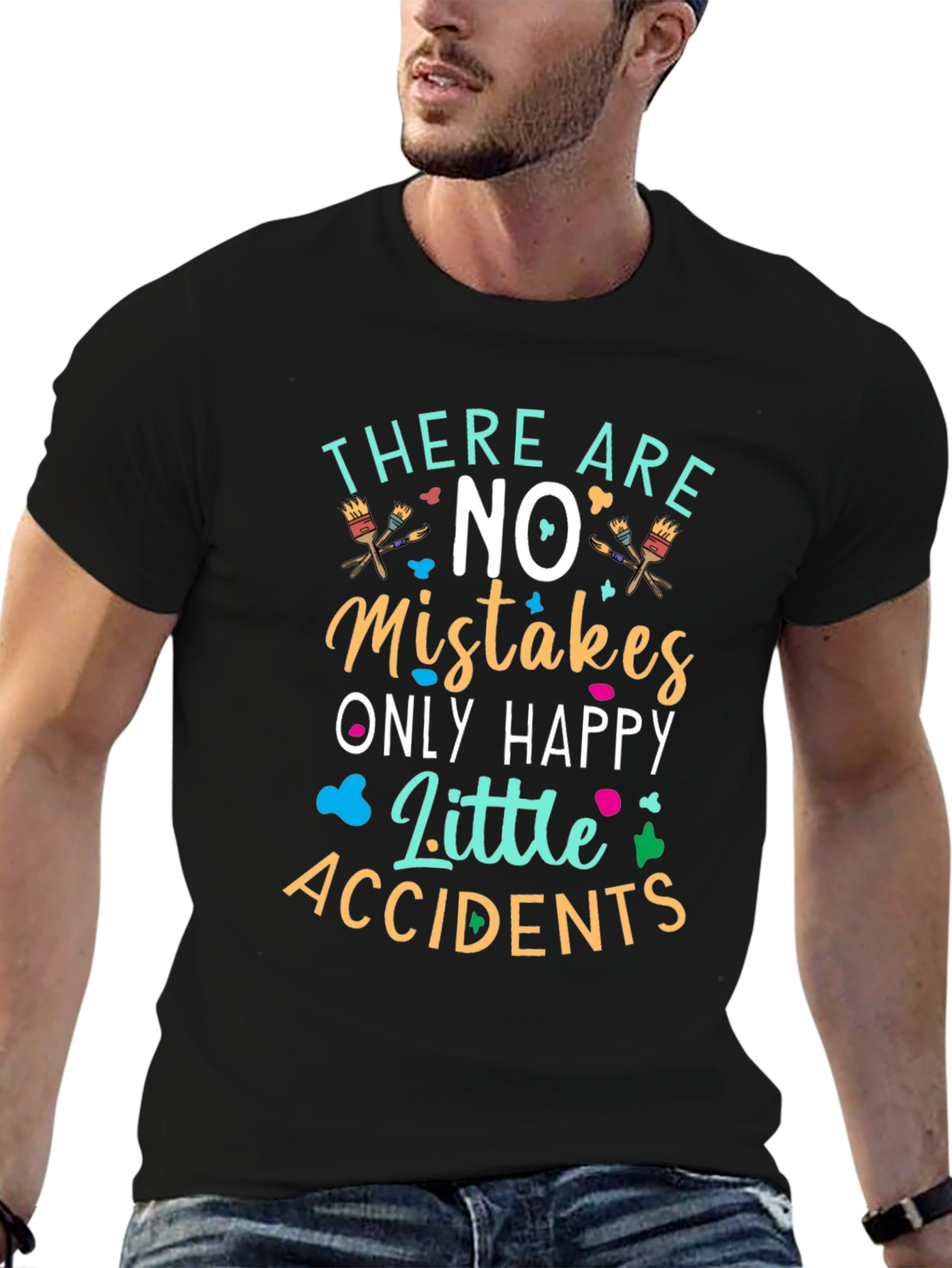 Art Lover T-Shirt - No Mistakes Happy Accidents