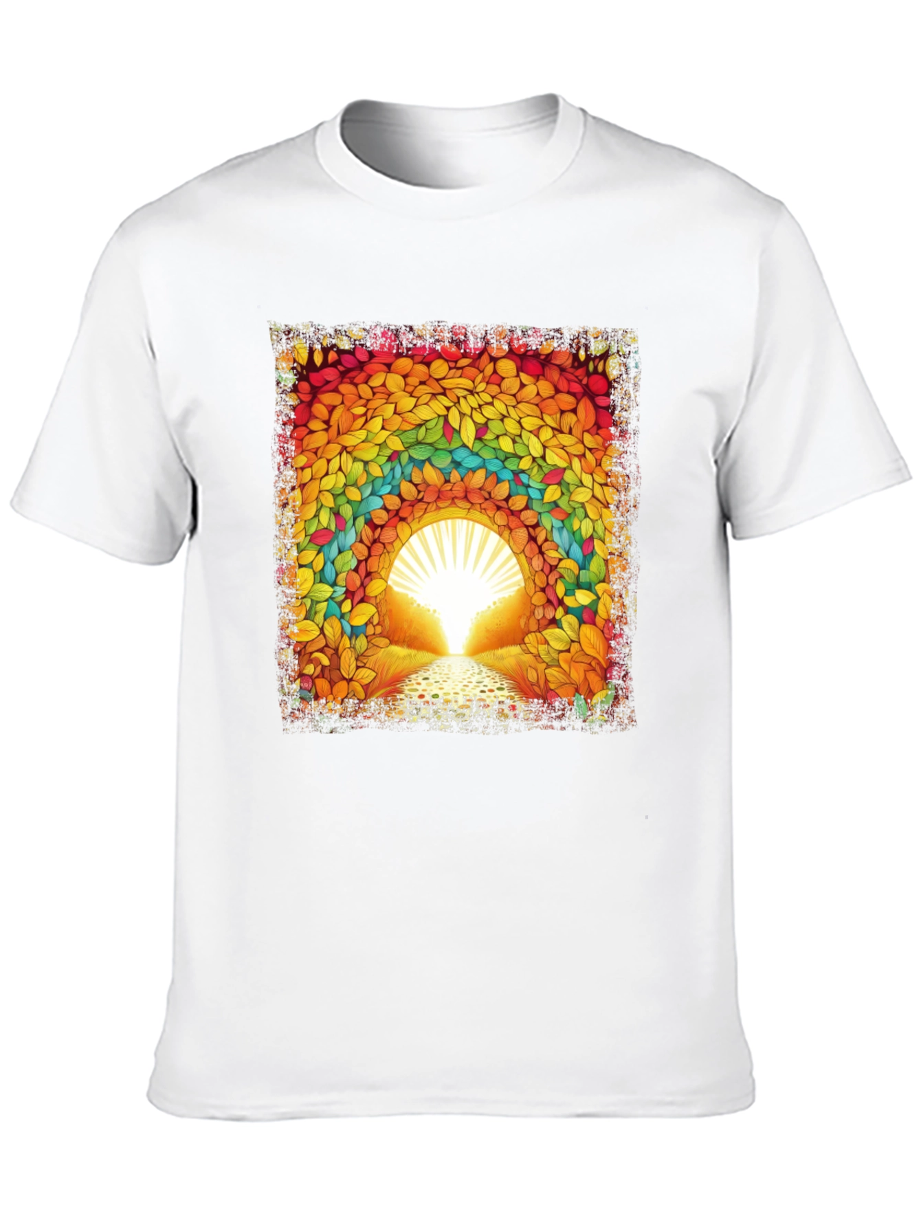 Rainbow Leaf Tunnel Graphic Tee